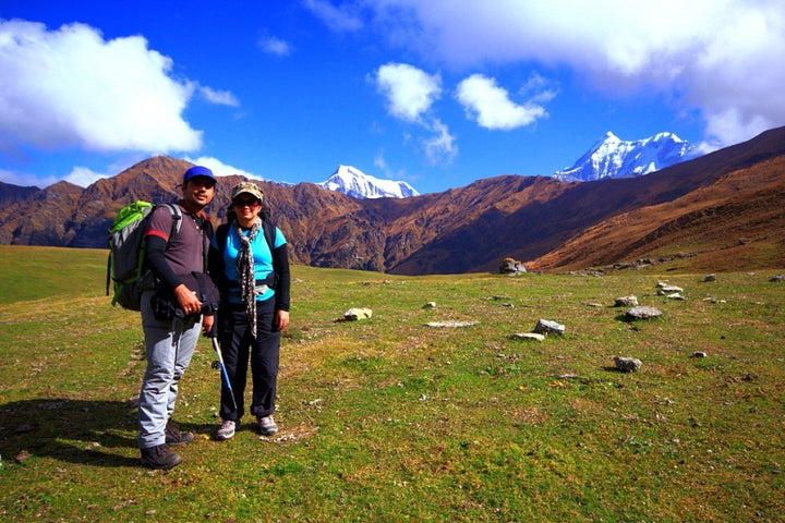 And we decided to photobomb Mt Nanda Ghunti and Mt Trishul