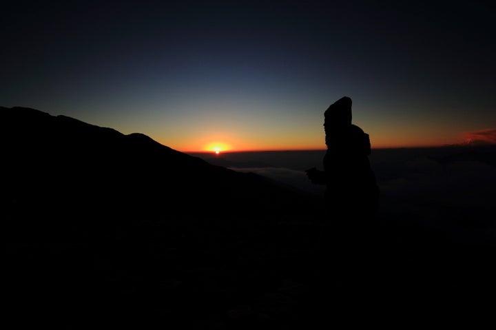 Sunset at Bhagwabhasa summit camp, a soul-refreshing experience