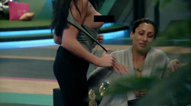 Marnie Simpson and Saira Khan in the 'CBB' garden