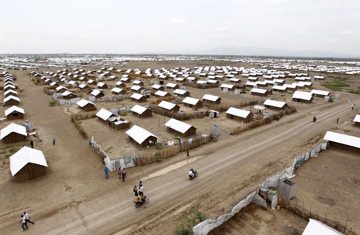 An aerial view of part of Kakuma refugee camp