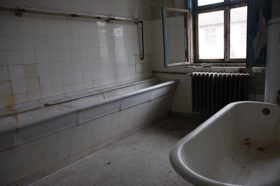 Deserted houses for the athletes in the former Olympic Village (Olympic Games 1936 in Berlin). Here, a&nbsp;wasted bathroom a