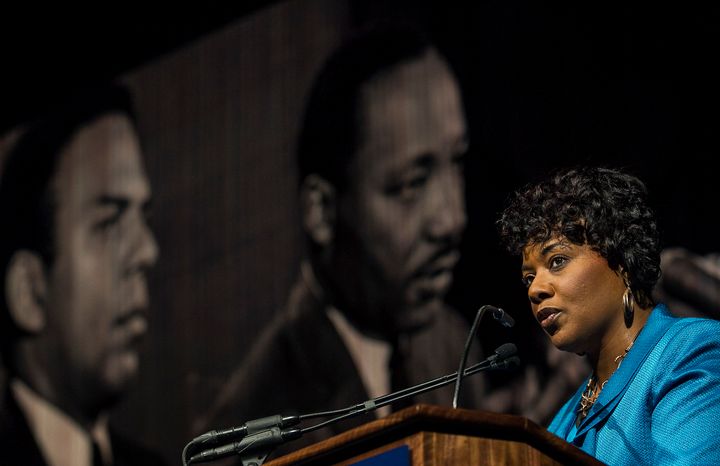 Bernice A. King, speaking at a 2014 event celebrating the 50th anniversary of the Civil Rights Act. 
