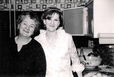 Sue Westhead with her mum Ann Metcalfe