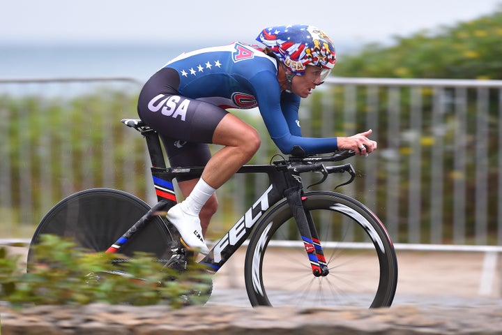 Kristin Armstrong, who turns 43 on Thursday, won her third straight Olympic road time-trial gold medal.