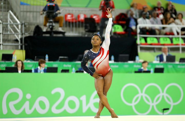 “All the girls are like, ‘Simone’s just in her own league. Whoever gets second place, that’s the winner,’” Aly Raisman, another Olympic gymnast, has said of Biles.