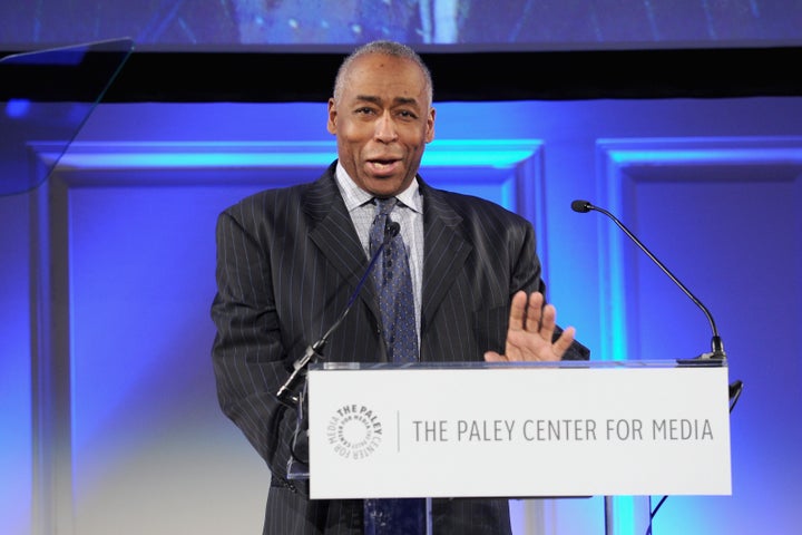 John Saunders speaks on stage at the Paley Prize Gala, May 28, 2014, in New York City.