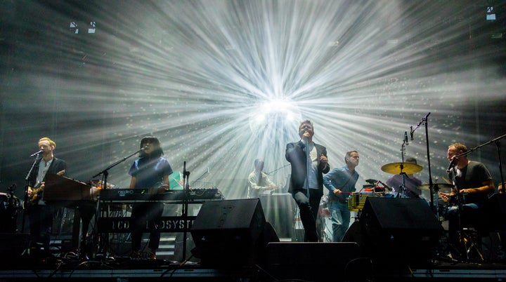 James Murphy of LCD Soundsystem performs on Day 1 of Outside Lands Music & Arts Festival.