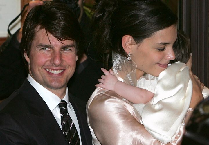 Tom Cruise and Katie Holmes with Suri in November 2006. 