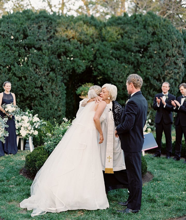 The bride and her 78-year-old Nanny shared a sweet embrace during the ceremony.