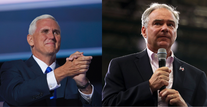 Mike Pence's favorability rating is improving faster than Tim Kaine's post-conventions.