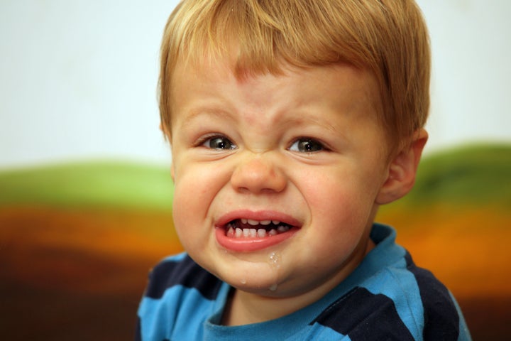 a Boy of just over one year upset or sad about something. Heidi van der Westhuizen via Getty Images