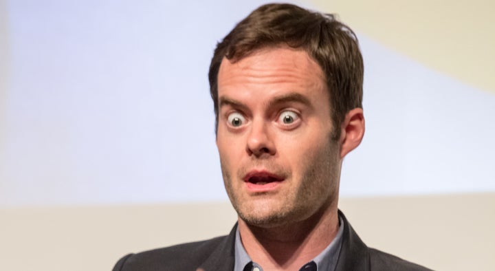 Bill Hader, bug-eyed.