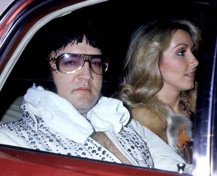 Elvis Presley with Linda Thompson. 