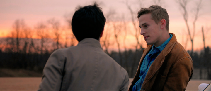 Matthew Frias and Edmund Donovan in a scene from <strong><i>Akron</i></strong>