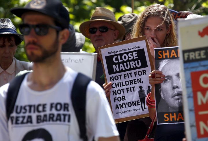 Protesters continue to call for the closure of Australia's offshore detention camps in poor Pacific island nations.