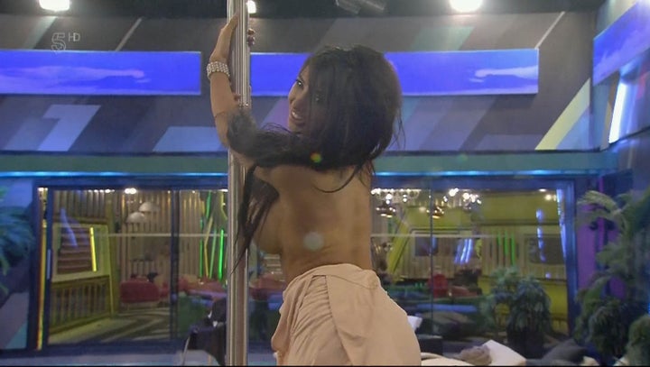 <strong>Chloe performed a topless pole dance</strong>