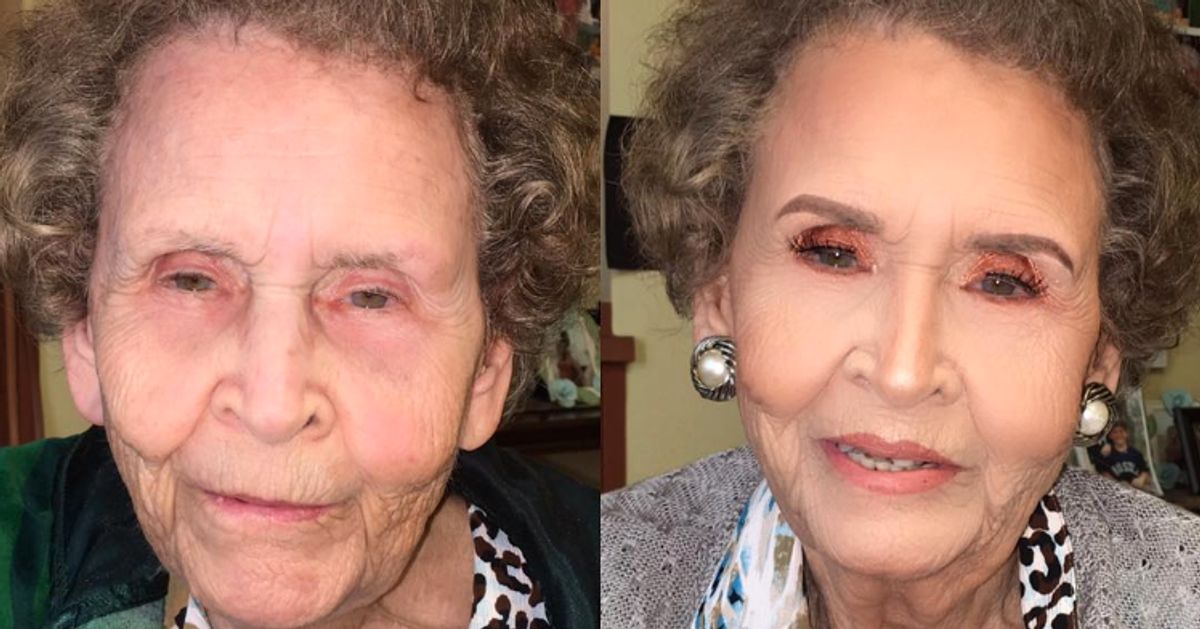 Makeup Artist Taylor Trimble Gave Her 97YearOld Great Grandma A