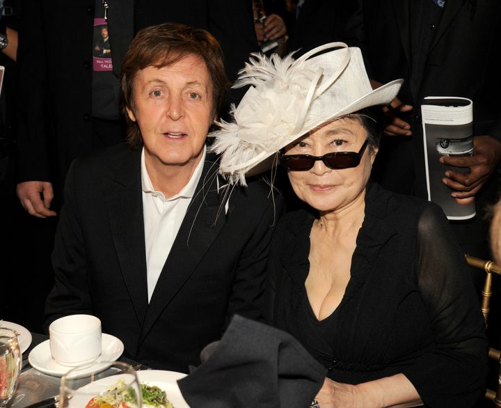 Sir Paul McCartney and Yoko Ono on Feb. 10, 2012, in Los Angeles.