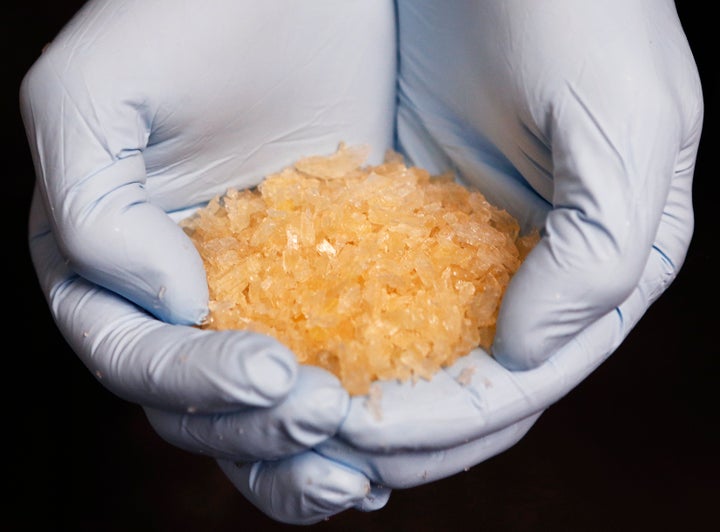 Crystal meth is allegedly being supplied to construction workers in North Korea (file picture)