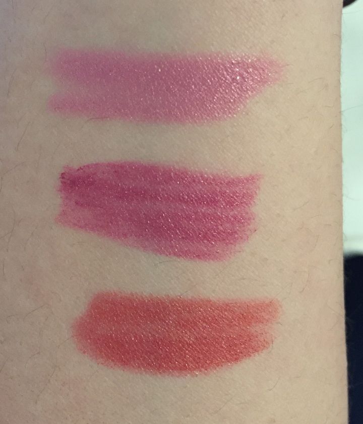 None of the lipsticks have names, but these are the three they sent us.