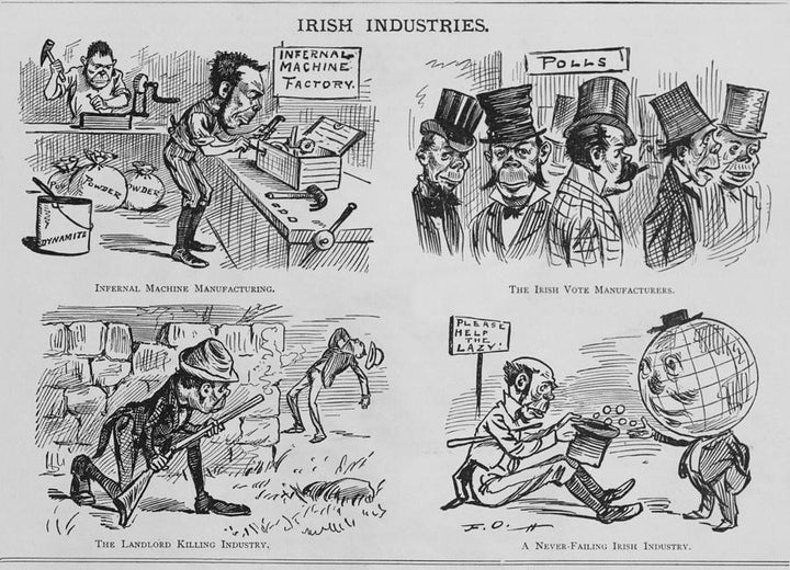 This infamous 1881 cartoon vilified Irish immigrants as criminal and terrorists