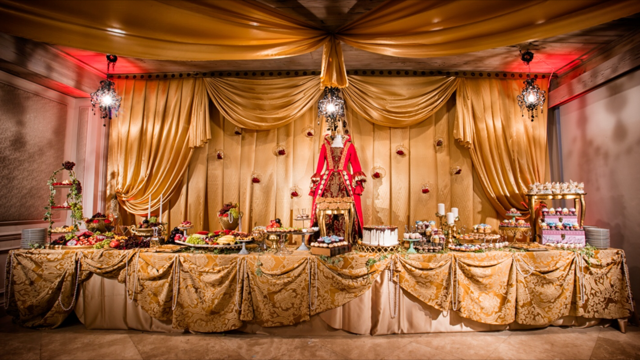 The Solano Ballroom was transformed into a miniature Versailles for the celebration. 