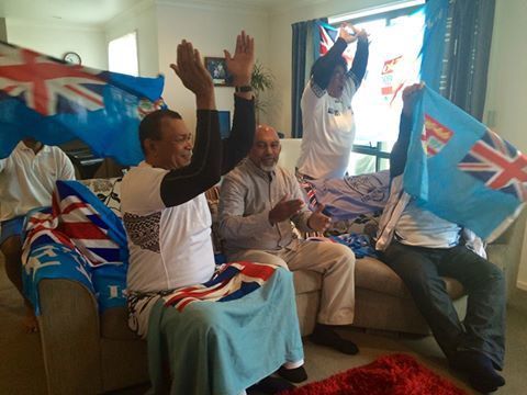 Fijians in NZ draped in patriotism.
