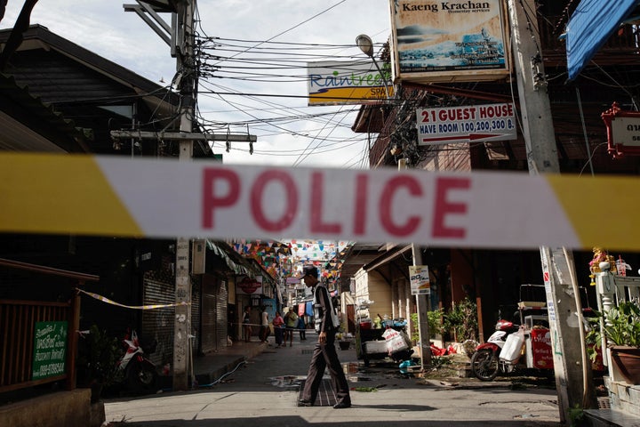 <strong>Thailand has suffered a wave of bomb blasts in recent days in Hua Hin, Trang, Surat Thani and Phuket; Hua Hin is pictured above</strong>