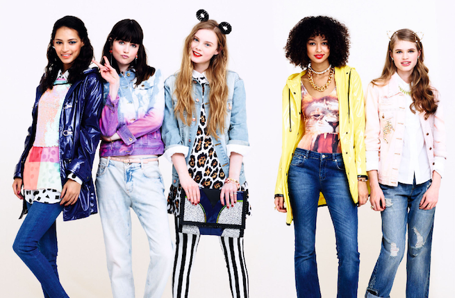 Models pose for an ASOS campaign