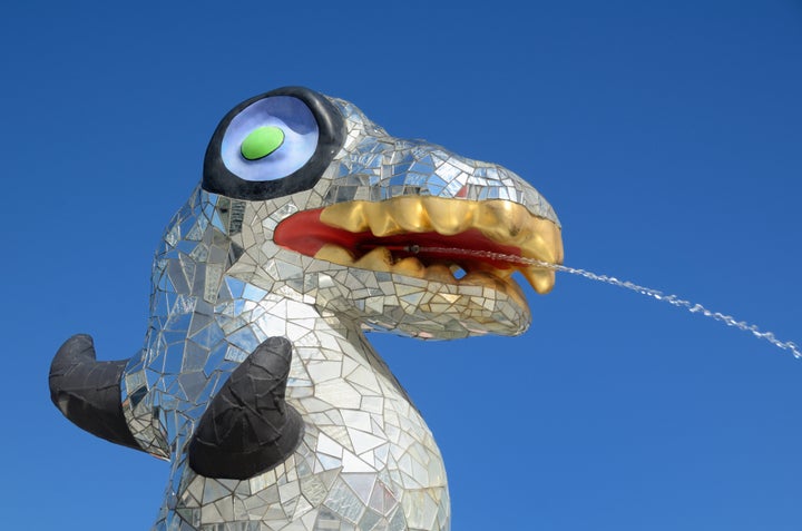 Loch Ness Monster (1993) Sculpture by Niki de Saint Phalle outside the Museum of Modern & Contemporary Art, Nice, France.