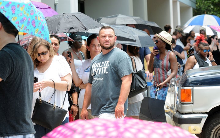 ORLANDO, FLORIDA - JUNE 12: People wait in line to donate blood at the OneBlood Donation Center for the victims of a terror attack on June 12, 2016 in Orlando, Florida. 50 people are reported dead and 53 were injured at a mass shooting at the Pulse nightclub in what is now the worst mass shooting in U.S. history. The suspected shooter, Omar Mateen, was shot and killed by police. (Photo by Gerardo Mora/Getty Images)