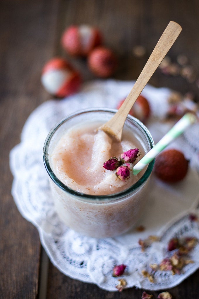 Lychee, Coconut And Rose Slushie