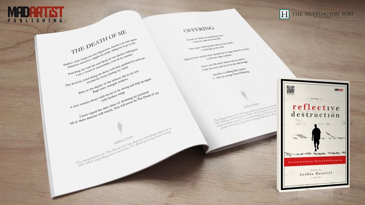 Sample Pages from REFLECTIVE DESTRUCTION: Overcoming Bullying, Death and Self-Destruction by Joshua Busuttil. Order your signed copy at <a href="http://bit.ly/2bjmOVL" target="_blank" role="link" rel="nofollow" class=" js-entry-link cet-external-link" data-vars-item-name="http://bit.ly/2bjmOVL" data-vars-item-type="text" data-vars-unit-name="57a2623fe4b0456cb7e15978" data-vars-unit-type="buzz_body" data-vars-target-content-id="http://bit.ly/2bjmOVL" data-vars-target-content-type="url" data-vars-type="web_external_link" data-vars-subunit-name="article_body" data-vars-subunit-type="component" data-vars-position-in-subunit="18">http://bit.ly/2bjmOVL</a>