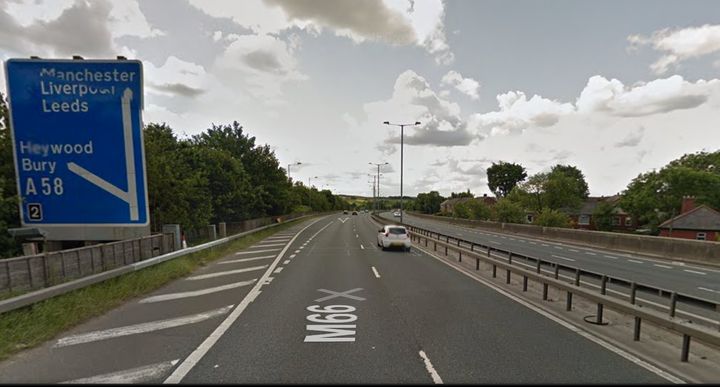 A man has died following a crash on the M66 on Saturday morning.