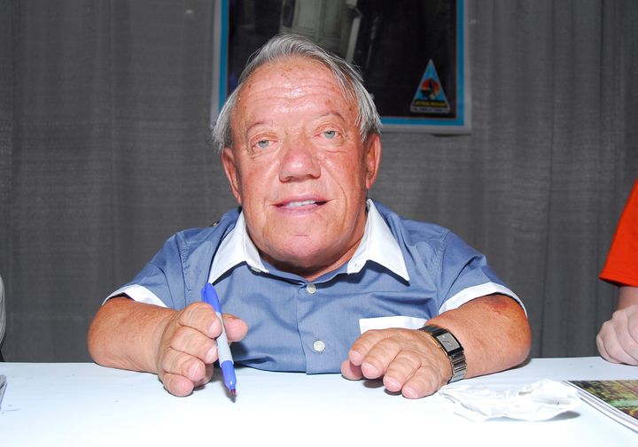 Kenny Baker appears at the 'Star Wars Celebration IV' convention in Los Angeles in 2007. 