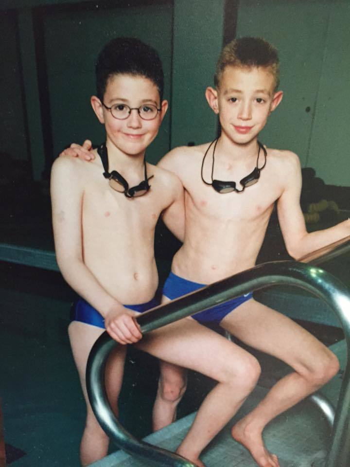 Jacob (left) and his brother Luke (right), brothers and team mates.