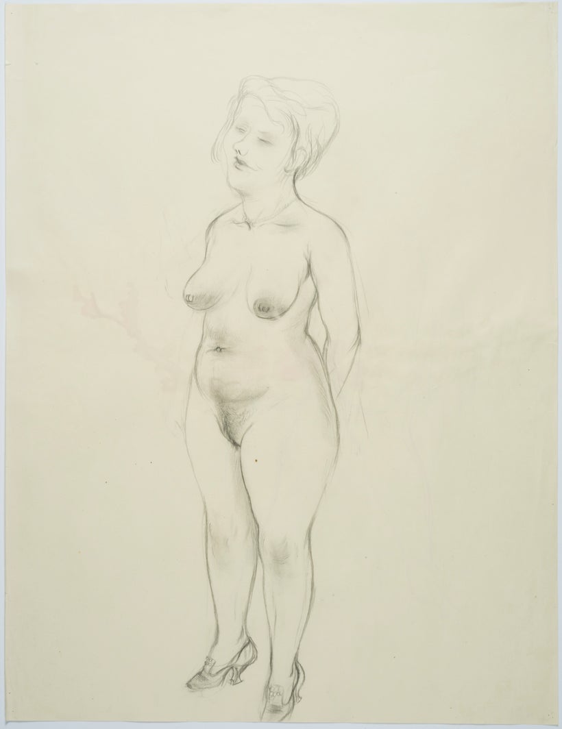 <i>Standing female Nude</i> © Estate of George Grosz<br>Courtesy <a href="http://www.sidebysidegallery.com" target="_bla
