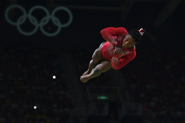 U.S. gymnast Simone Biles competes in the women's vault event final at the Rio 2016 Olympic Games on August 14, 2016.