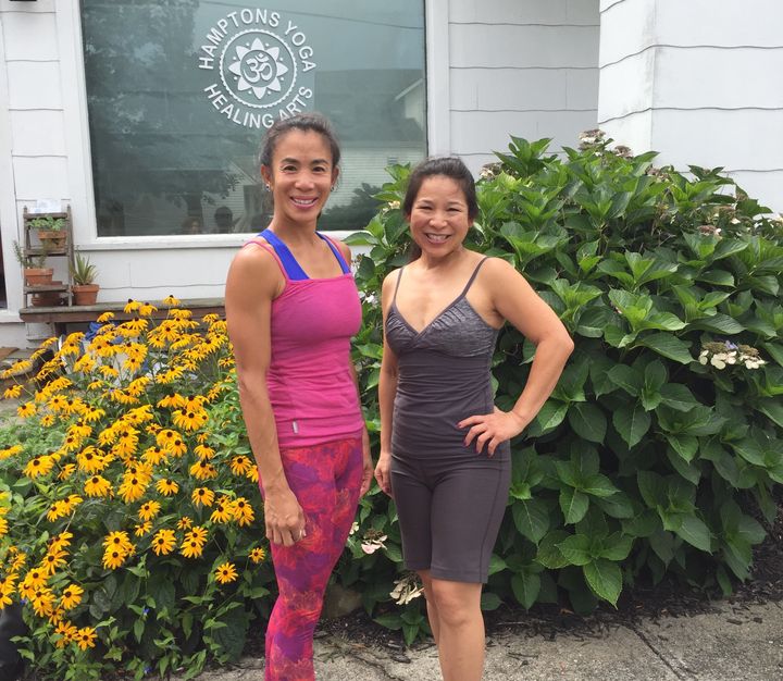 Cousins Yvette Chang & Lee-En Chung visit Hamptons Yoga Healing Arts in Westhampton Beach, NY.