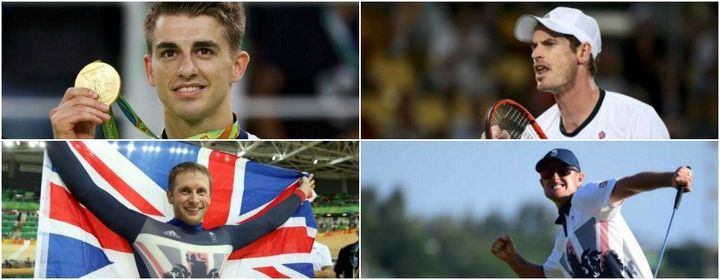 Golden years: Max Witlock, Andy Murray, Jason Kenny and Justin Rose