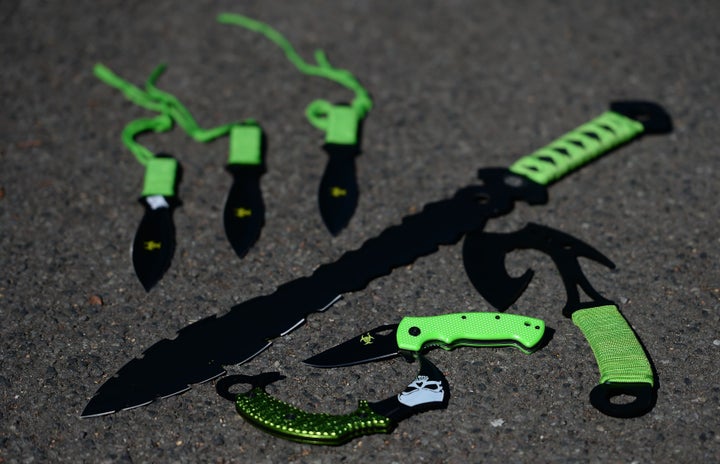 <strong>Zombie knives can be sold online for as little as £10.</strong>