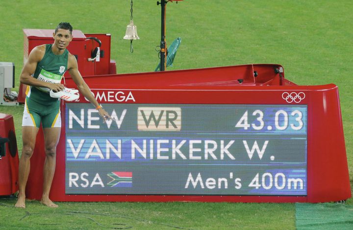 Wayde Van Niekerk of South Africa has Ans Botha, a 74-year-old great-grandmother, to thank for this.