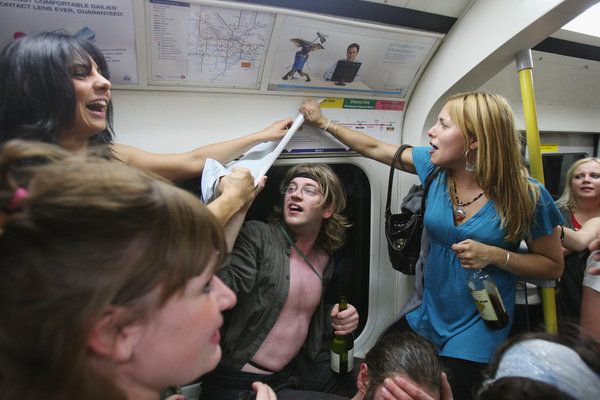 Tube staff held a dummy run of the Night Tube to test how to deal with drunken passengers (file photo)