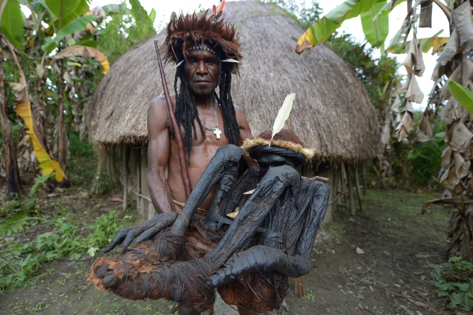 Tribal Leader Shows Off 'Smoked' Mummy He Sleeps With | HuffPost Impact
