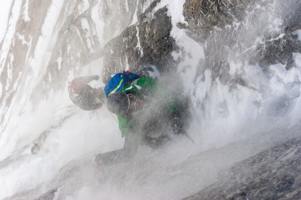 Climbing During a Blizzard in Rocky Mountain National Park