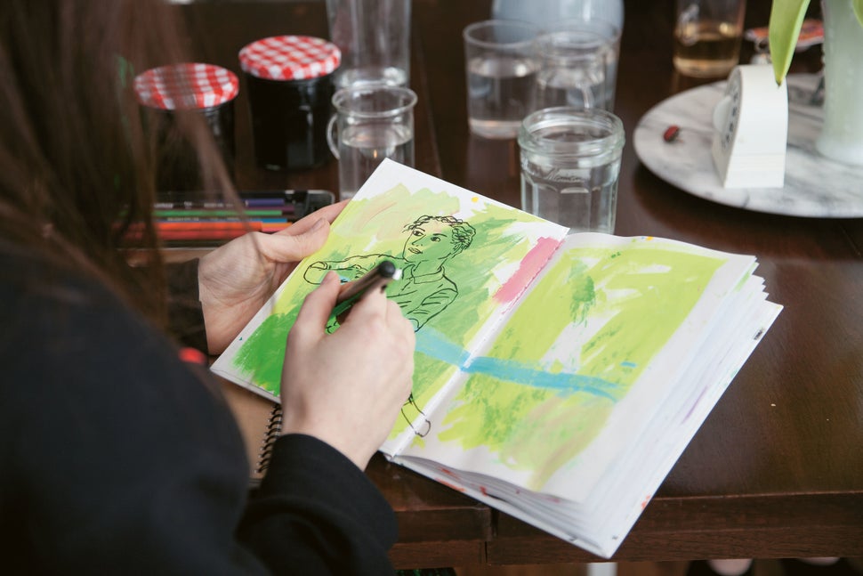 <i>Ladies Drawing Night: Make Art, Get Inspired, Join the Party</i> by Julia Rothman, Leah Goren and Rachael Cole, published