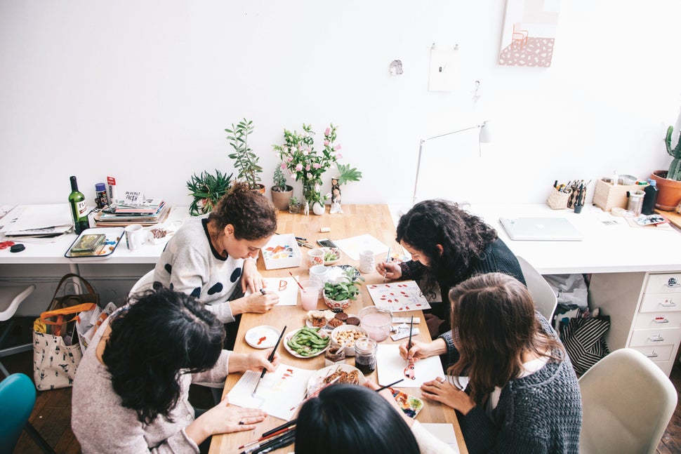 <i>Ladies Drawing Night: Make Art, Get Inspired, Join the Party</i> by Julia Rothman, Leah Goren and Rachael Cole, published