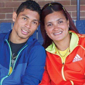 Odessa Swarts and her son, gold medalist Wayde van Niekerk.