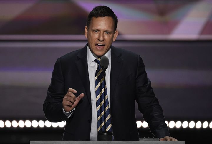 Peter Thiel spoke in support of Donald Trump at the Republican National Convention in July 2016.