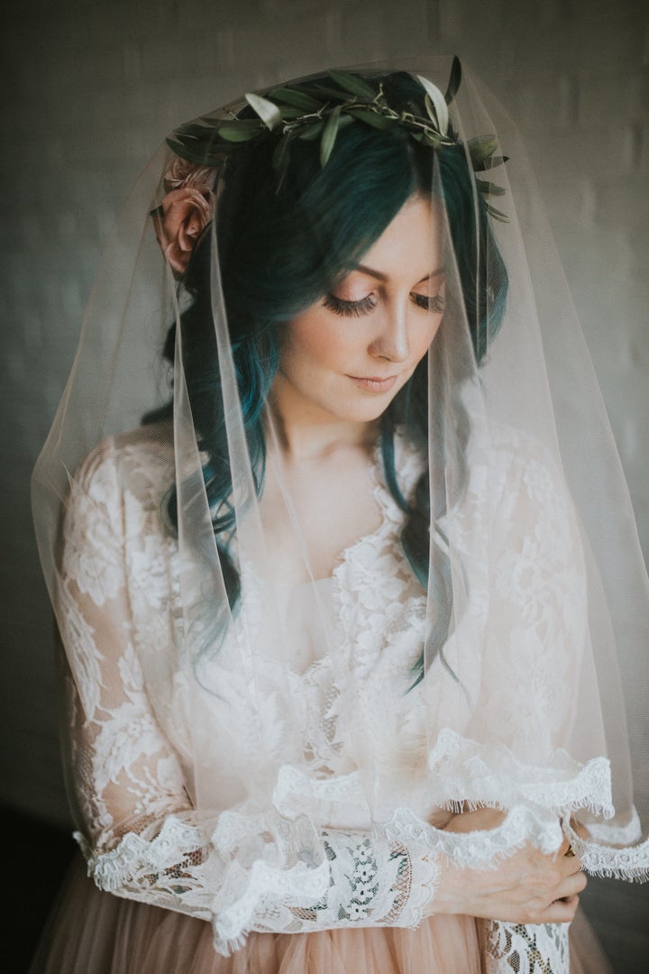 Goncher looked beyond stunning in her Elizabeth Dye gown.